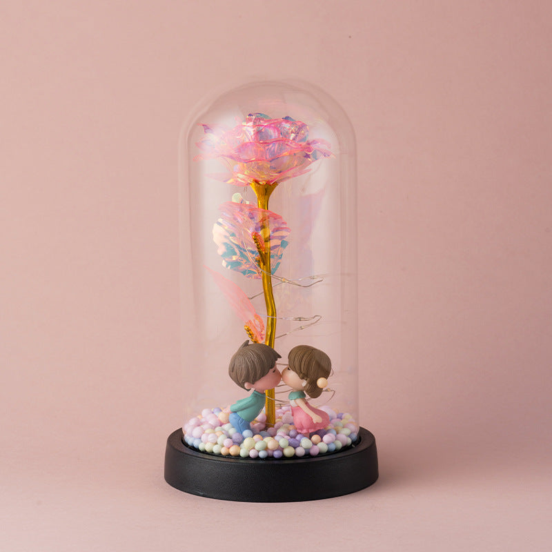 Decorative Foil Rose Lamp